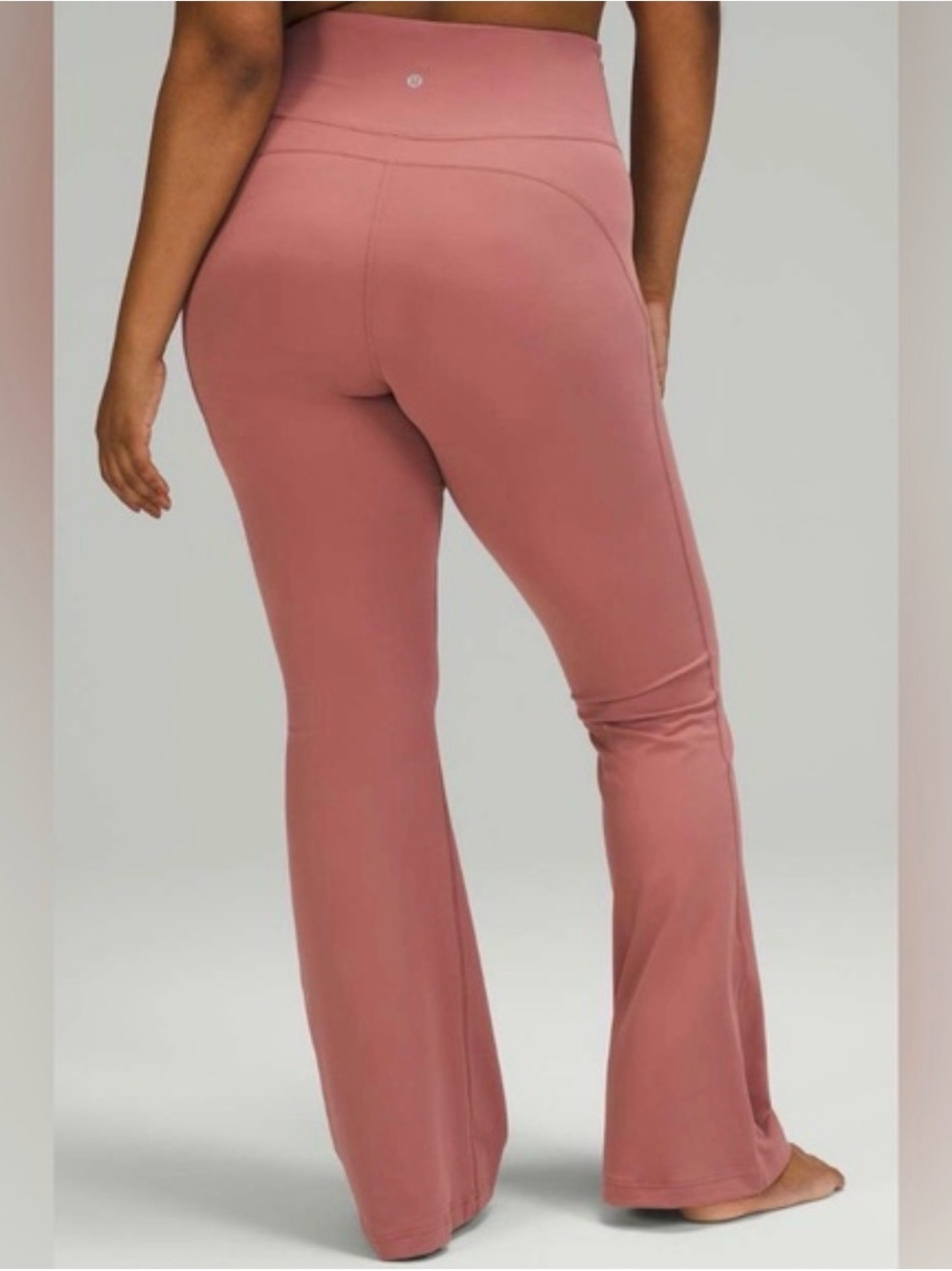Lululemon Groove Pants Super High Rise Flare Nulu Size 12 Mauve Dusty Pink